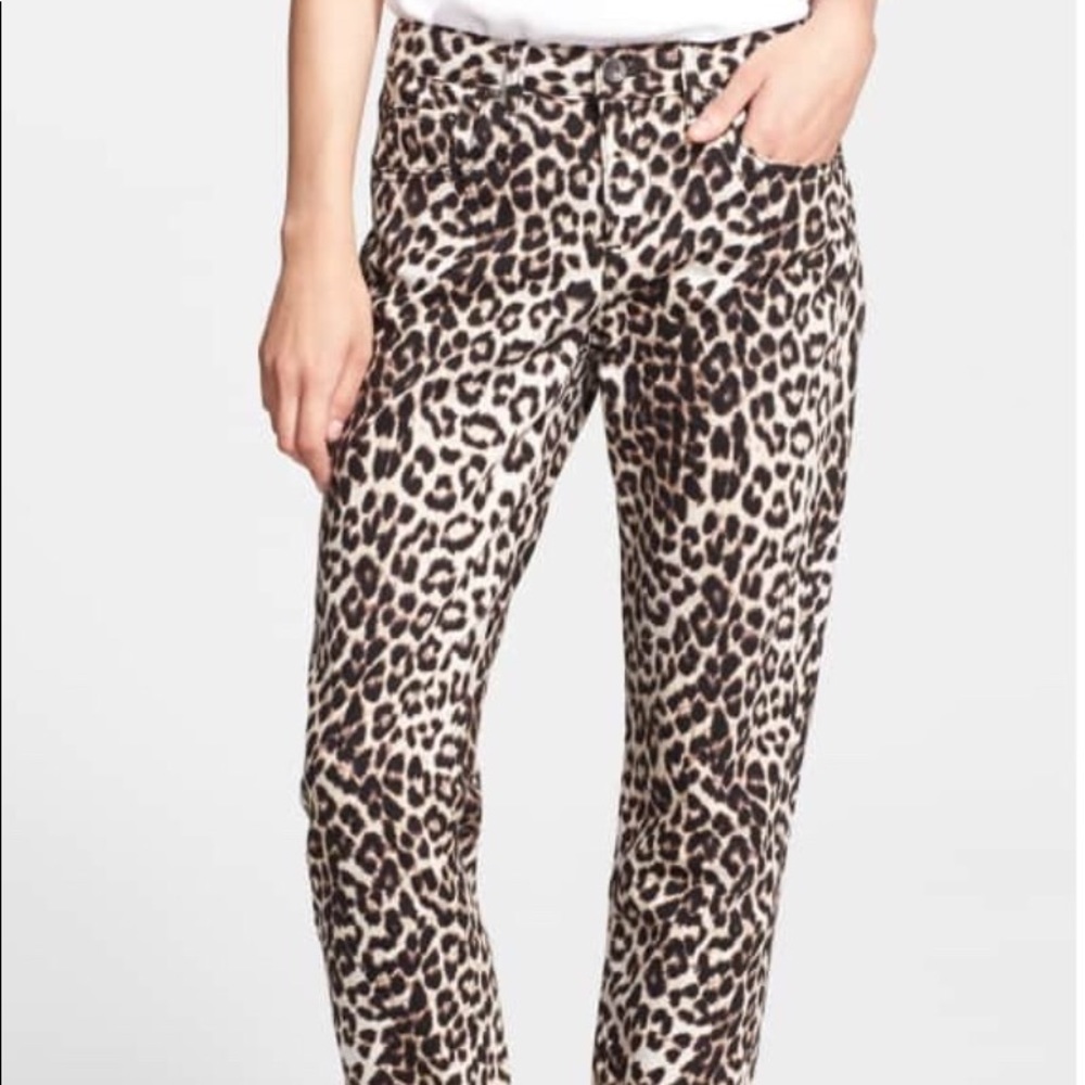 Rag & Bone Snow Leopard Boyfriend Cut Jeans